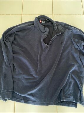 Chaps Dark Blue Half-Zip Pullover